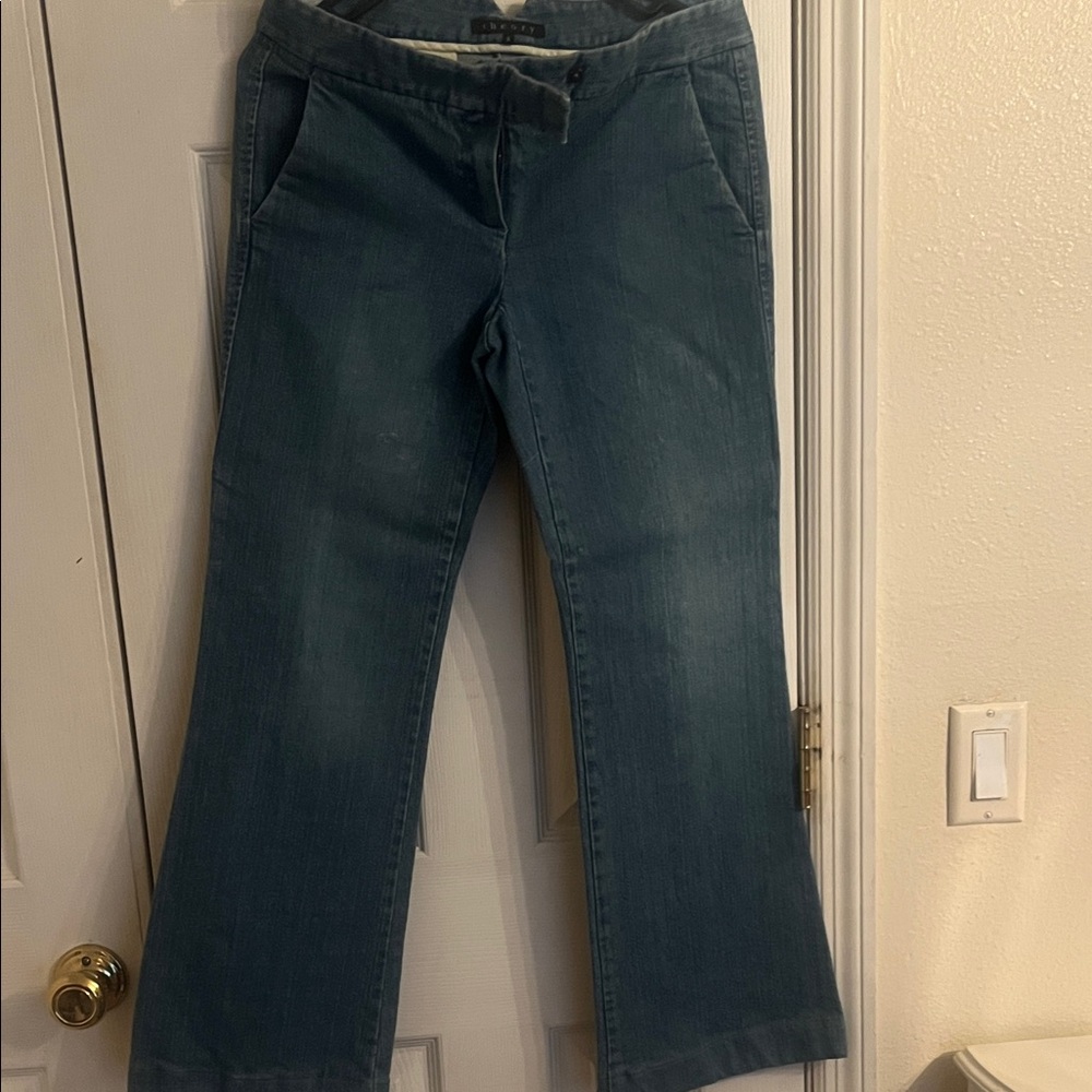 Theory Women's light Blue Flare Jeans